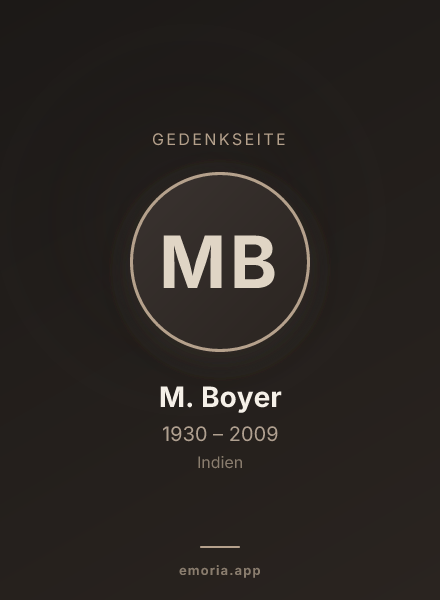 Gedenkportrait von M. Boyer