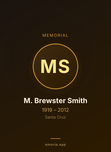 Memorial portrait of M. Brewster Smith