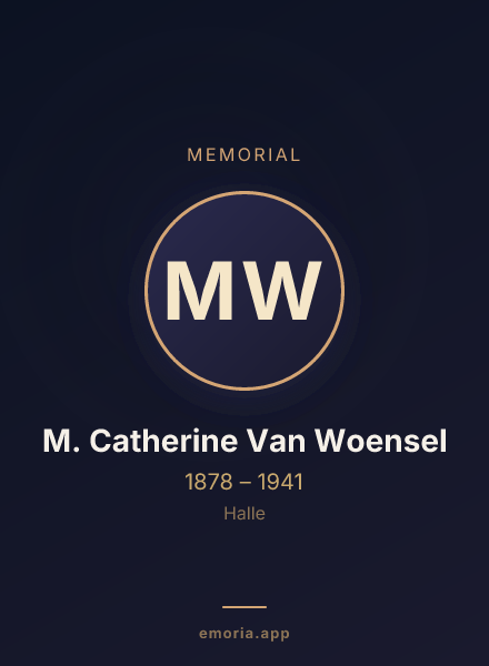 Memorial portrait of M. Catherine Van Woensel