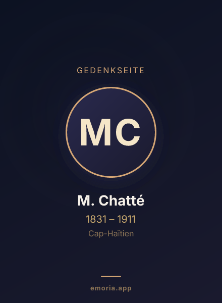 Gedenkportrait von M. Chatté