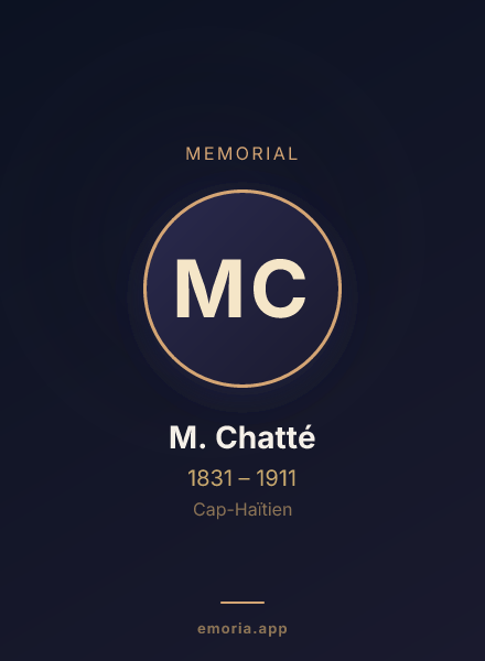 Memorial portrait of M. Chatté