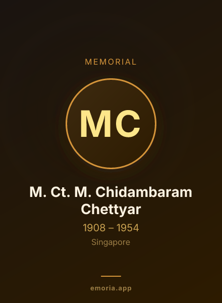 Memorial portrait of M. Ct. M. Chidambaram Chettyar
