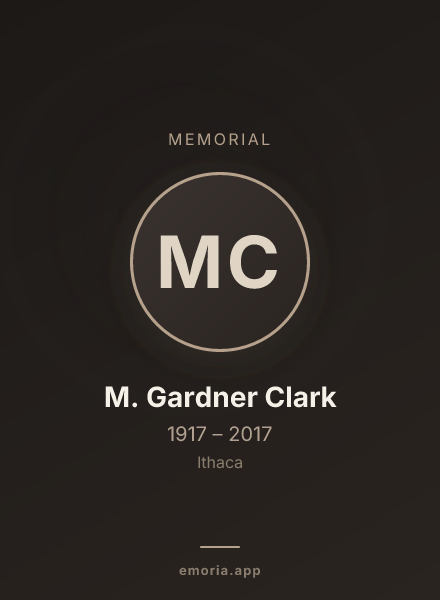 Memorial portrait of M. Gardner Clark