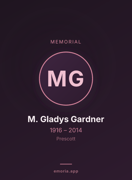 Memorial portrait of M. Gladys Gardner