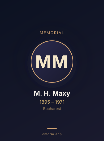Memorial portrait of M. H. Maxy