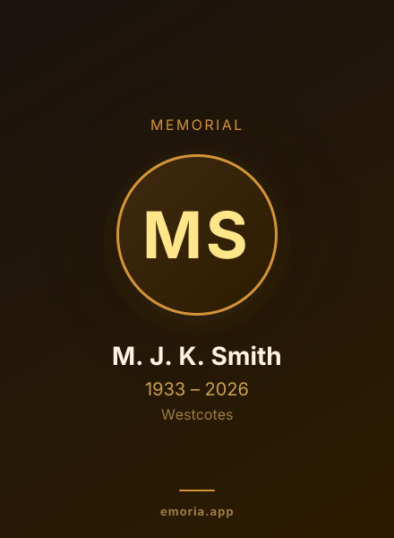 Memorial portrait of M. J. K. Smith
