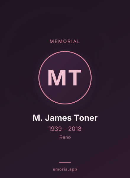 Memorial portrait of M. James Toner
