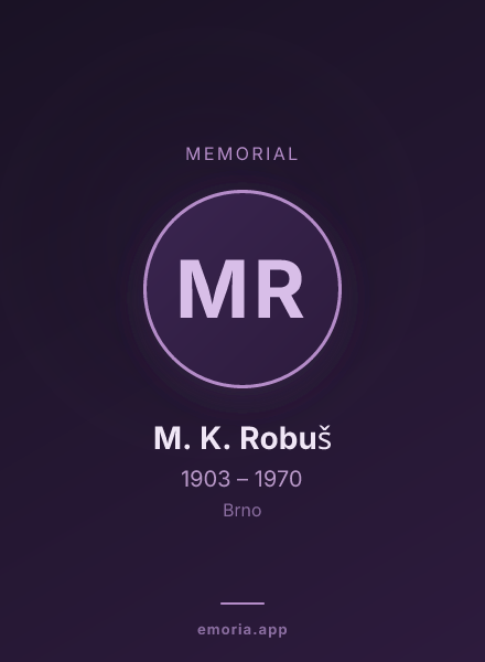 Memorial portrait of M. K. Robuš