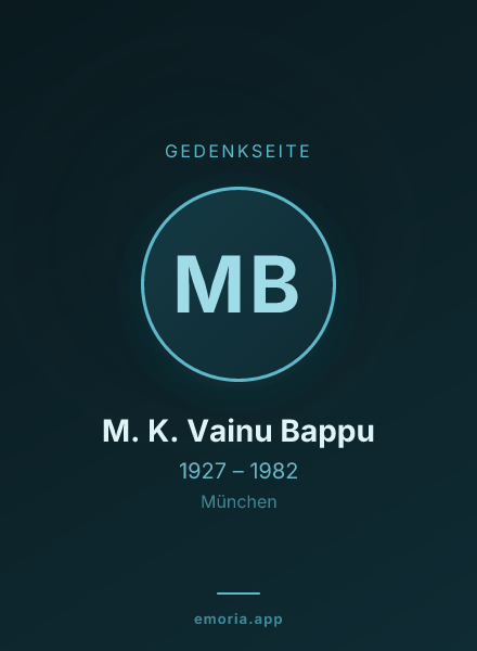Gedenkportrait von M. K. Vainu Bappu