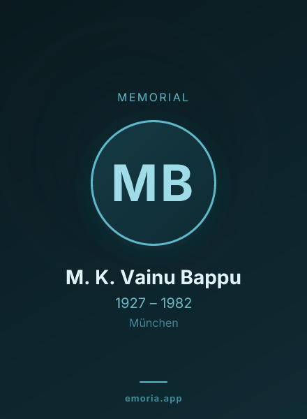 Memorial portrait of M. K. Vainu Bappu