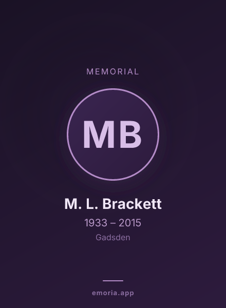 Memorial portrait of M. L. Brackett