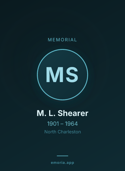 Memorial portrait of M. L. Shearer