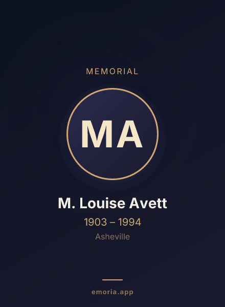 Memorial portrait of M. Louise Avett