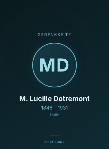 Gedenkportrait von M. Lucille Dotremont