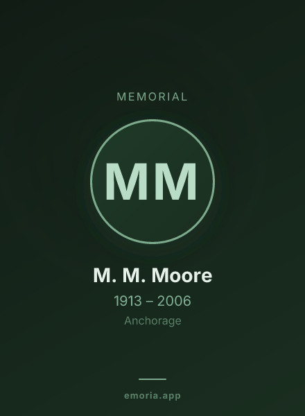 Memorial portrait of M. M. Moore