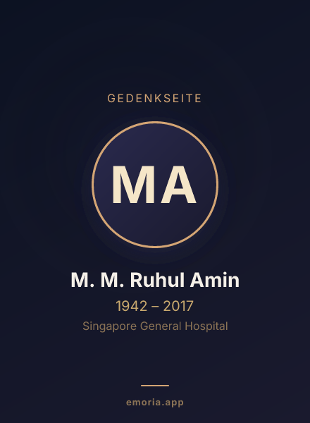 Gedenkportrait von M. M. Ruhul Amin