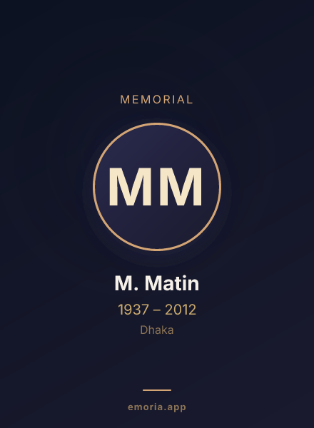 Memorial portrait of M. Matin