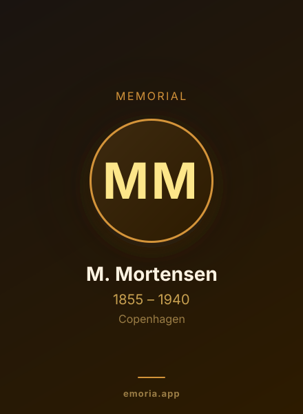 Memorial portrait of M. Mortensen