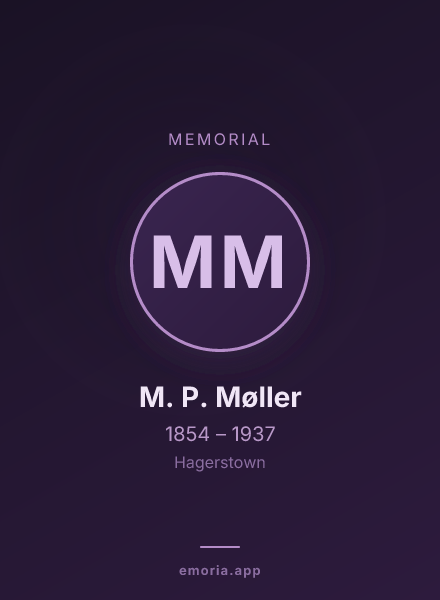 Memorial portrait of M. P. Møller