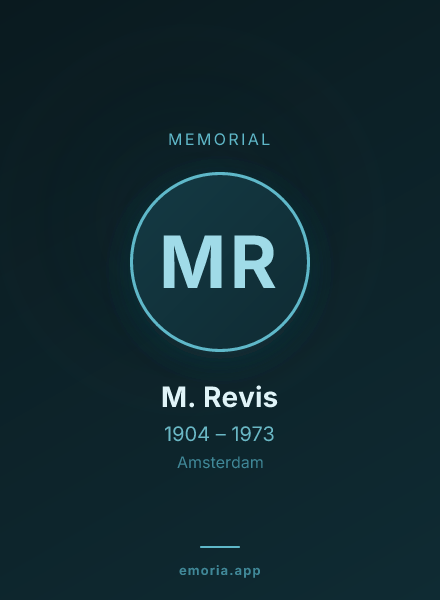 Memorial portrait of M. Revis