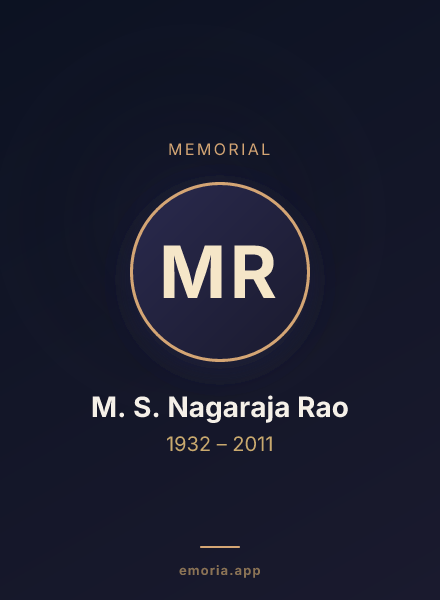 Memorial portrait of M. S. Nagaraja Rao