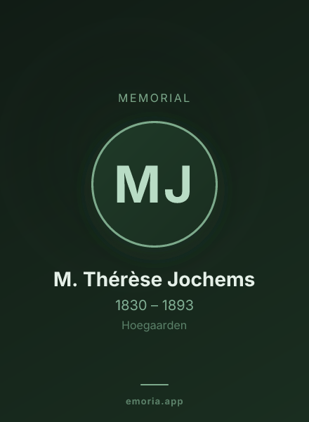 Memorial portrait of M. Thérèse Jochems