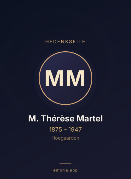 Gedenkportrait von M. Thérèse Martel