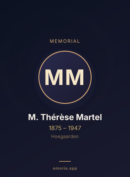 Memorial portrait of M. Thérèse Martel