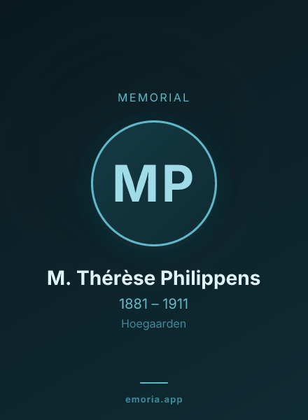 Memorial portrait of M. Thérèse Philippens