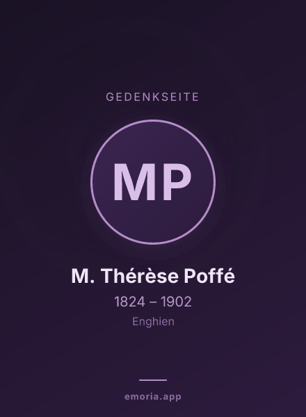 Gedenkportrait von M. Thérèse Poffé