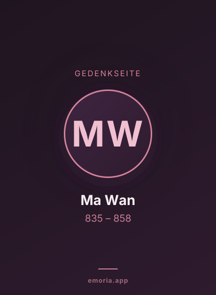Gedenkportrait von Ma Wan