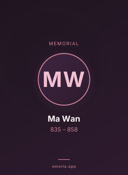 Memorial portrait of Ma Wan