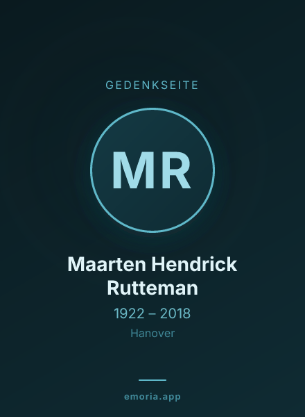 Gedenkportrait von Maarten Hendrick Rutteman