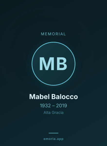 Memorial portrait of Mabel Balocco