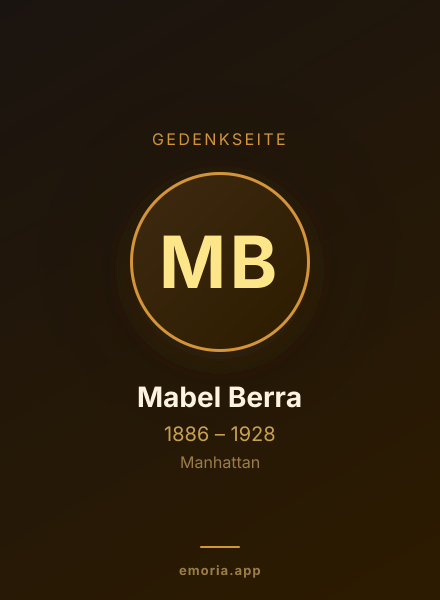 Gedenkportrait von Mabel Berra