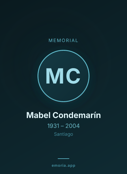 Memorial portrait of Mabel Condemarín