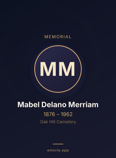 Memorial portrait of Mabel Delano Merriam