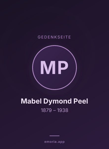 Gedenkportrait von Mabel Dymond Peel