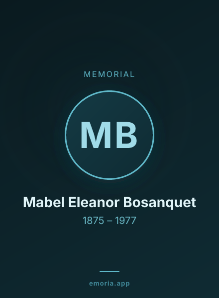 Memorial portrait of Mabel Eleanor Bosanquet