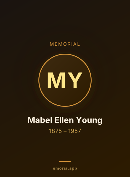 Memorial portrait of Mabel Ellen Young