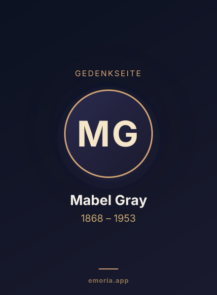 Gedenkportrait von Mabel Gray
