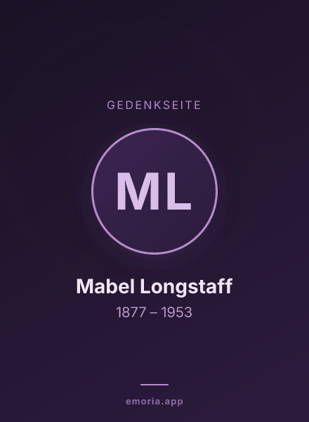 Gedenkportrait von Mabel Longstaff