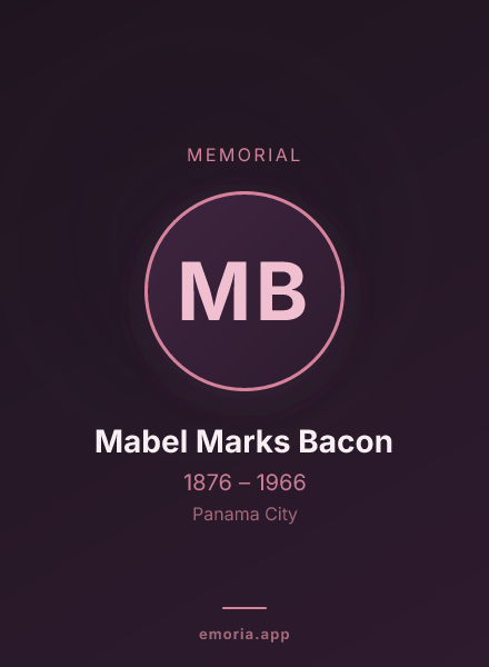 Memorial portrait of Mabel Marks Bacon