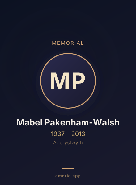 Memorial portrait of Mabel Pakenham-Walsh