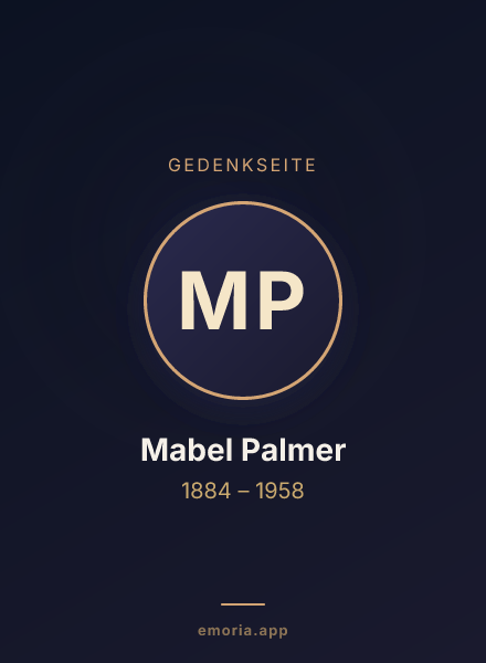 Gedenkportrait von Mabel Palmer