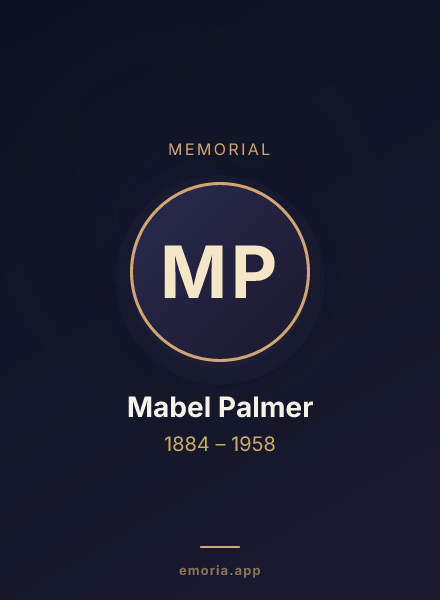 Memorial portrait of Mabel Palmer