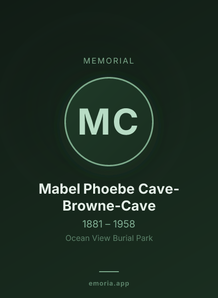 Memorial portrait of Mabel Phoebe Cave-Browne-Cave