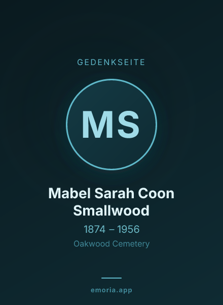 Gedenkportrait von Mabel Sarah Coon Smallwood