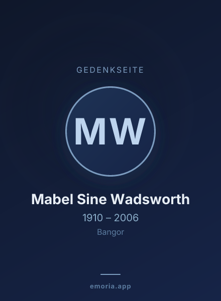 Gedenkportrait von Mabel Sine Wadsworth
