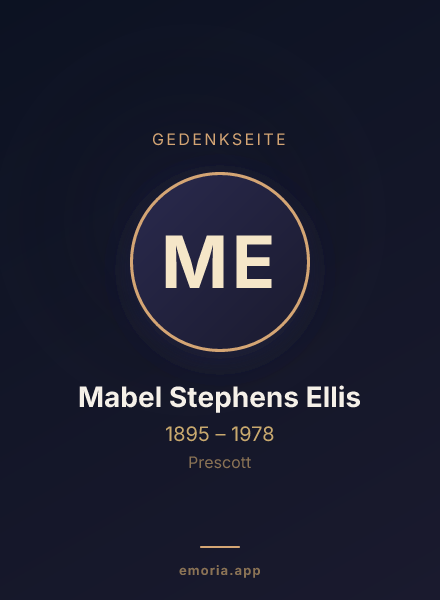 Gedenkportrait von Mabel Stephens Ellis